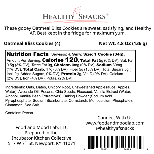 Healthy AF Oatmeal Bliss Bites