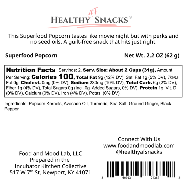 Healthy AF Superfood Popcorn